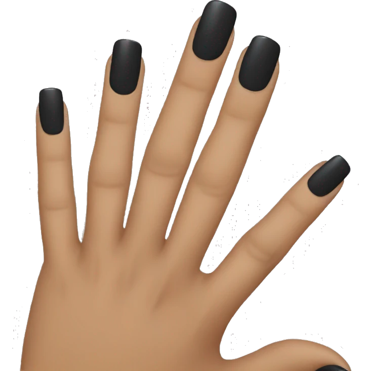 Paint the nails black  emoji