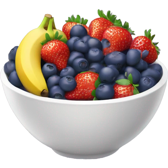 Açaí bowl strawberries banana blueberry  emoji