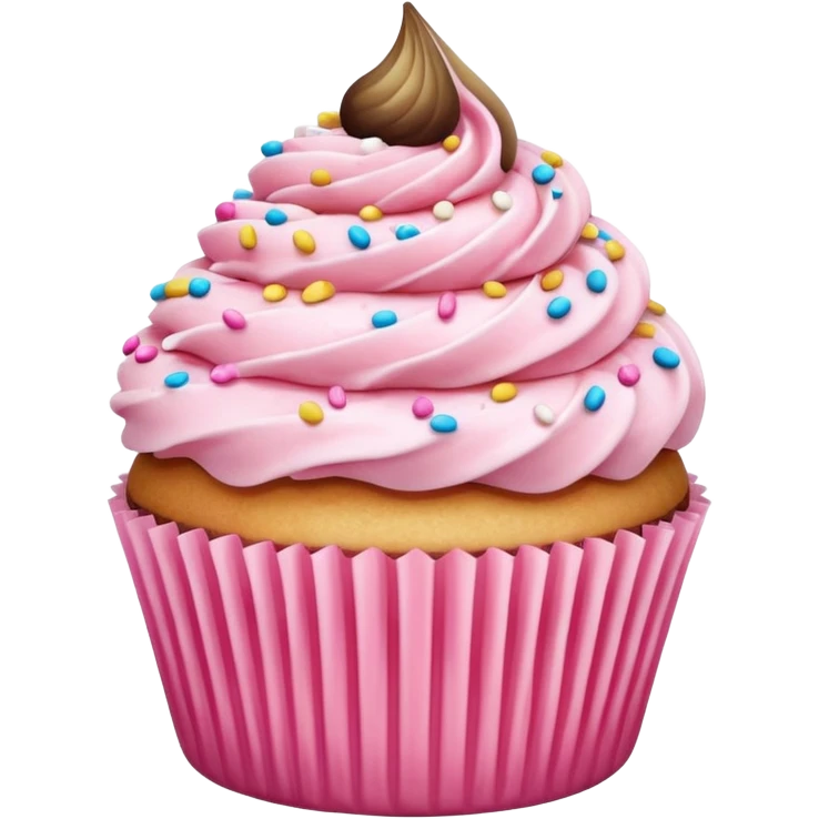 Cupcake with pink icing emoji