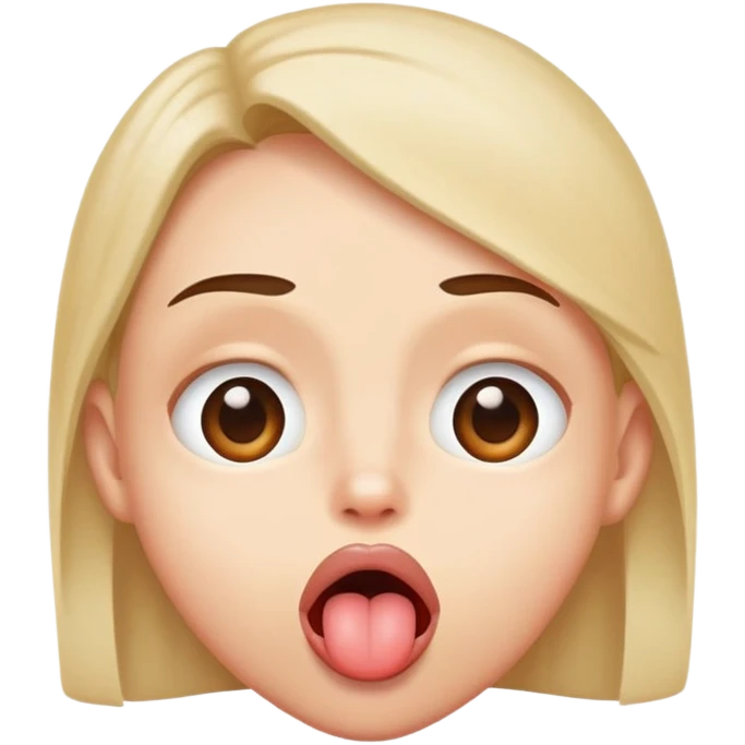 Eyes crossed and looking up with tongue out  emoji