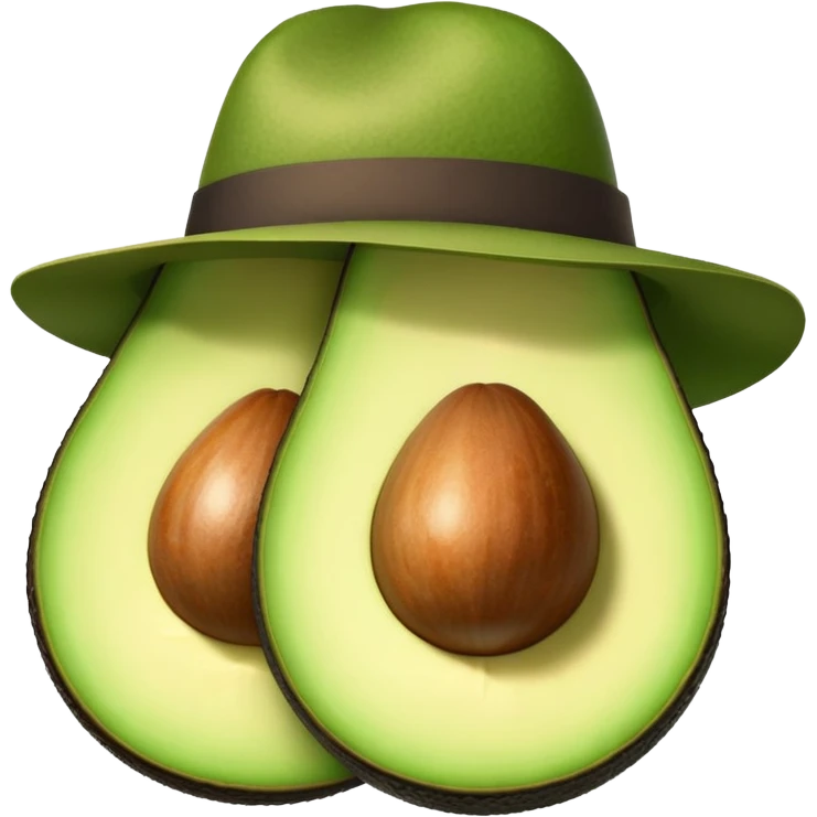 Avocado wearing fedora  emoji