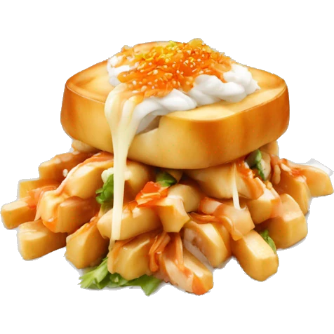 Poutine qui mange des sushi  emoji
