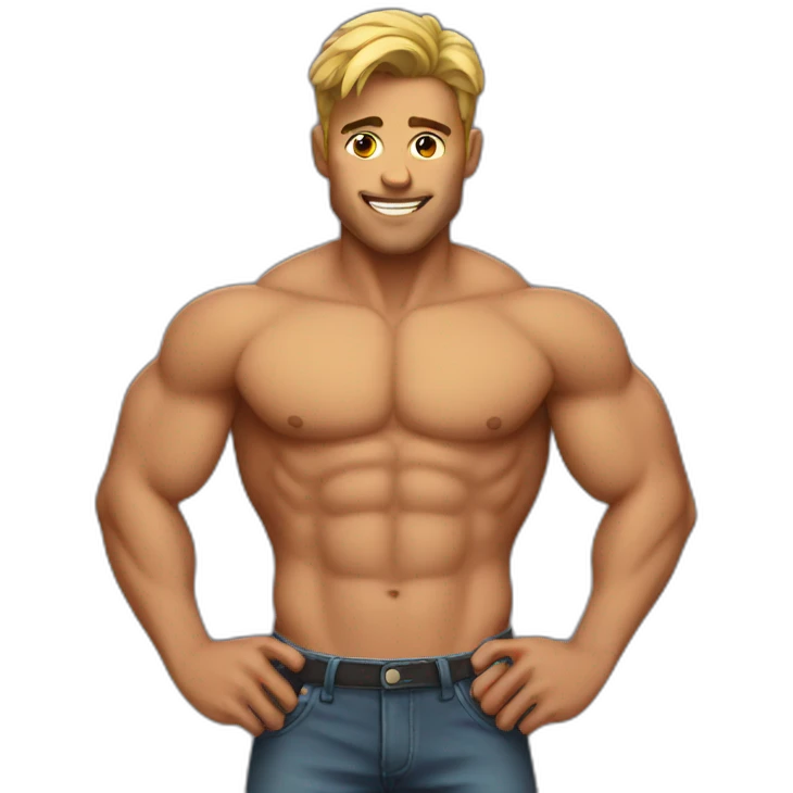 Guy with abs emoji