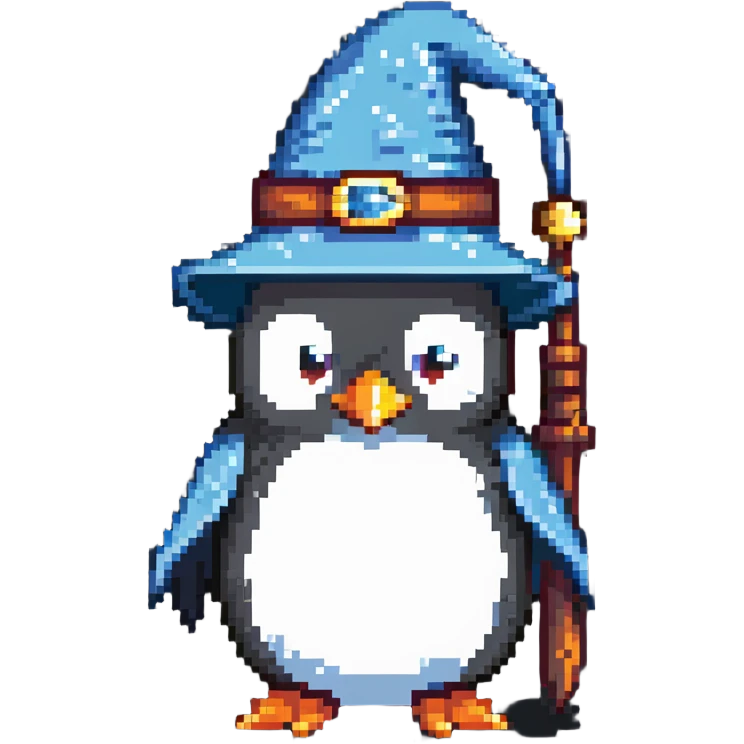 penguin wizard emoji