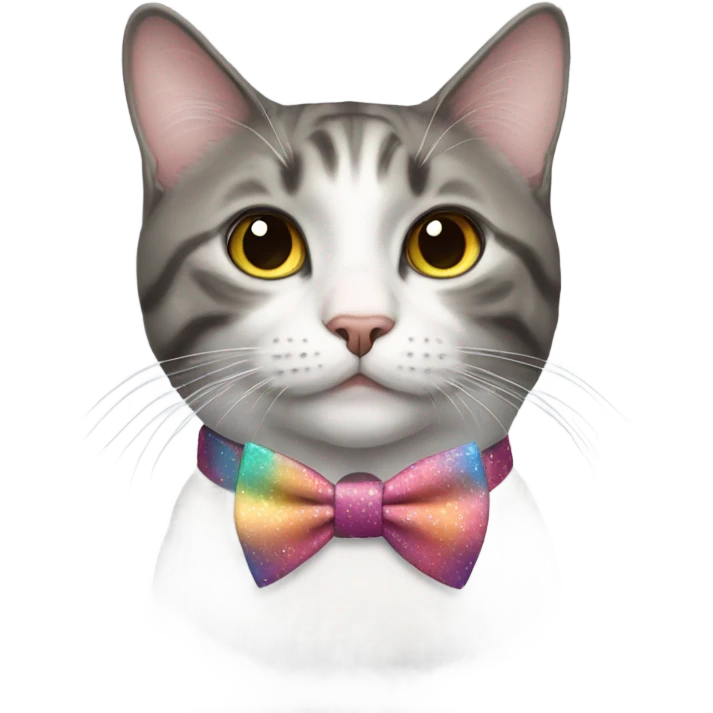 Cat with bow tie emoji