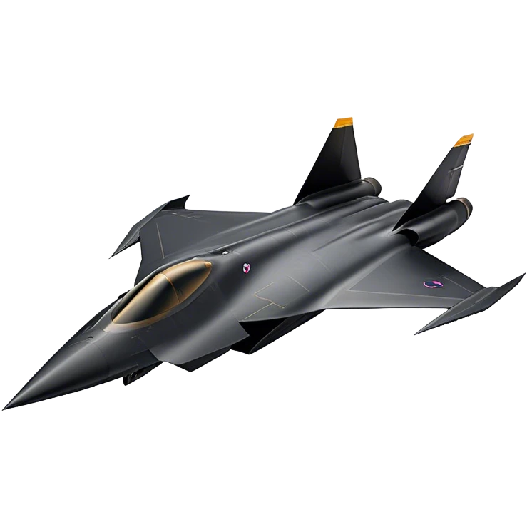 SR-71 Blackbird - Lockheed Martin (Stealth Grey) A sleek, high-speed reconnaissance aircraft with an elongated, needle-like fuselage and a smooth, aerodynamic design. The body is finished in a deep, matte jet-black with subtle panel lines and heat-resistant detailing. Its twin engines are seamlessly integrated into the structure, with sharp, swept-back wings that emphasize speed and stealth. The cockpit canopy is tinted, adding to its mysterious, high-tech aesthetic, while the overall silhouette exudes an aura of unmatched velocity and secrecy. emoji