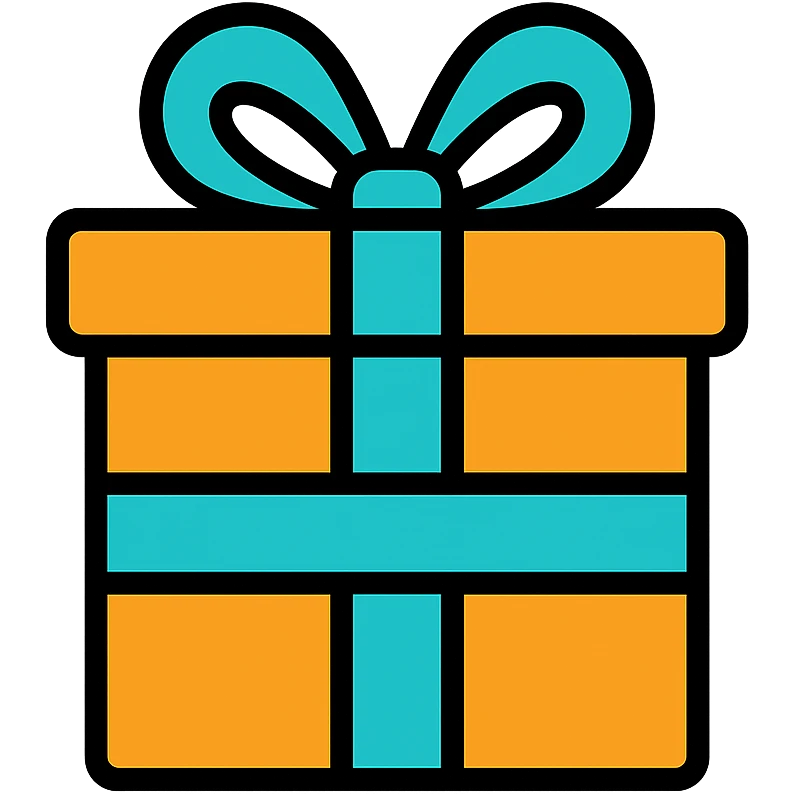 colored gift box with ribbon icon emoji