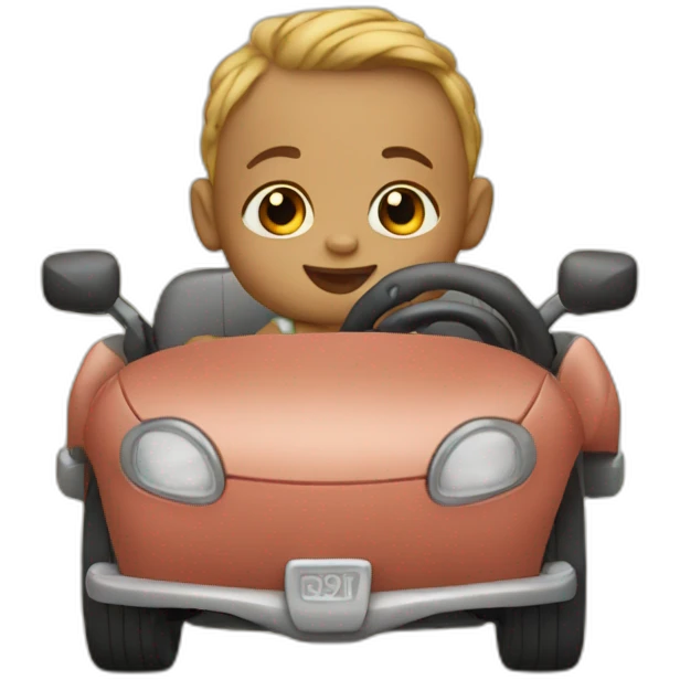 baby driving a car emoji