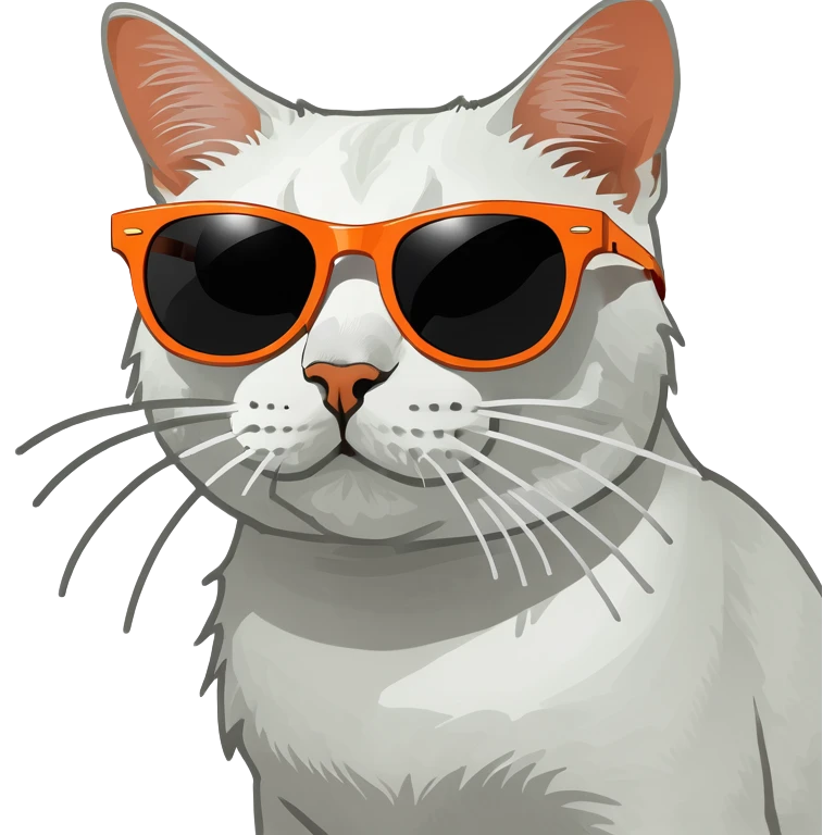 Cat with sunglasses emoji