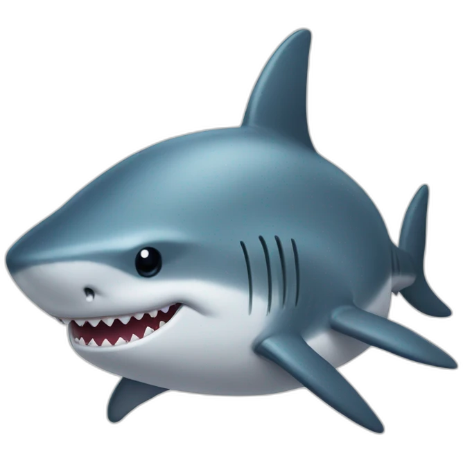 Shark snuggling emoji