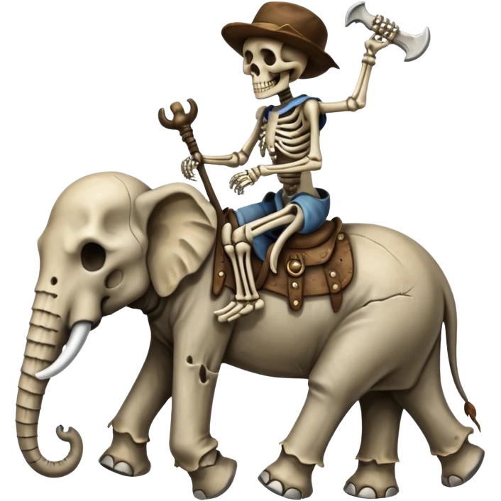 Skeleton Rider on elephant emoji