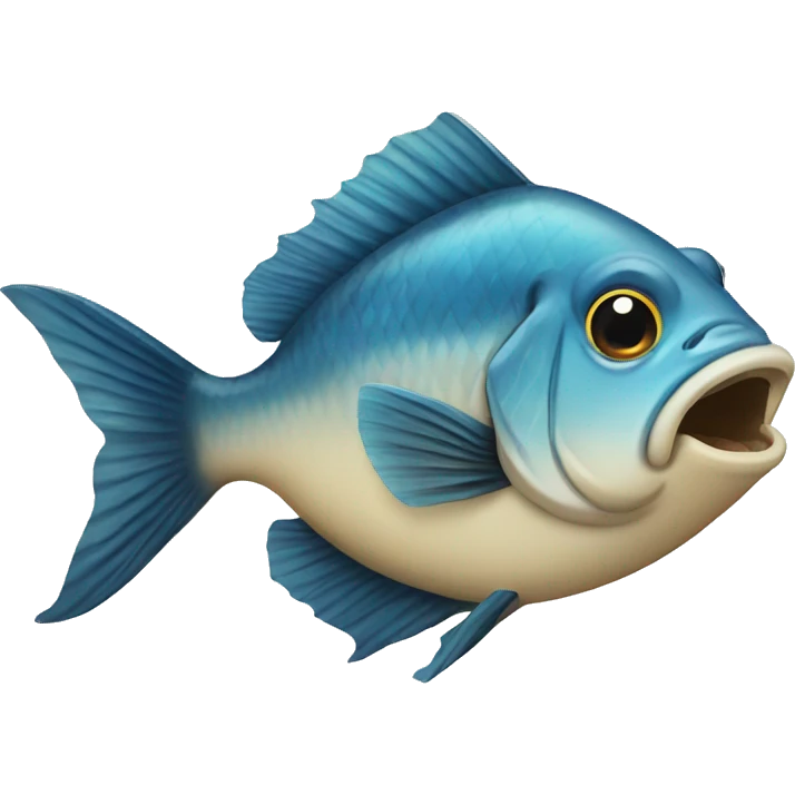 Fish eating fish emoji
