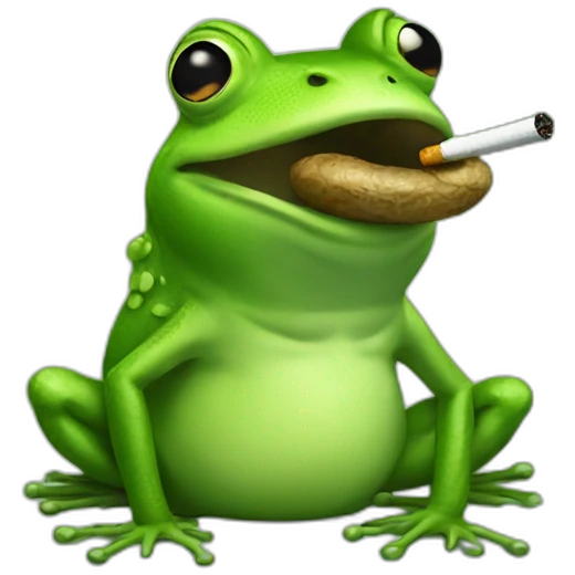 smoking frog emoji