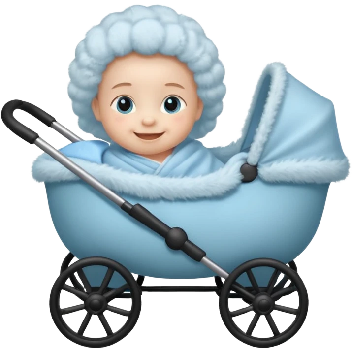 baby carriage  with baby emoji