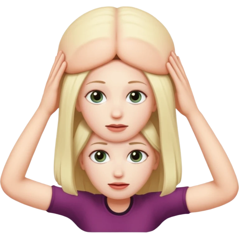 A person sitting on another persons head emoji
