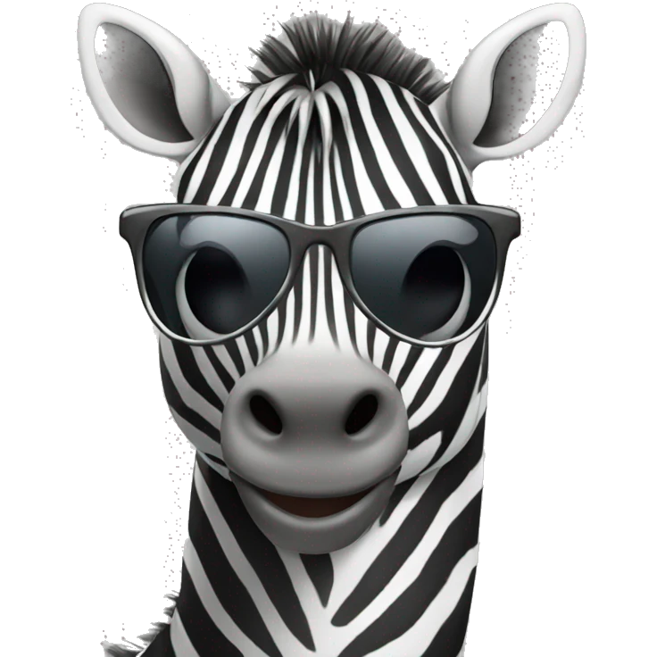 Zebra with sunglasses emoji