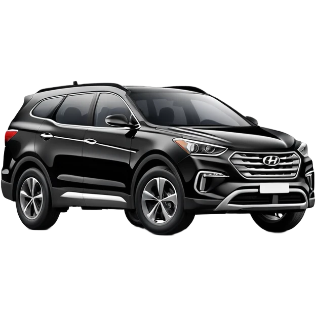 black Hyundai Santa Fe SUV car emoji