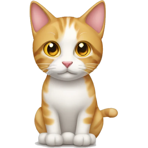 Gato com zoião e  emoji