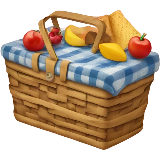 Picnic basket on blanket  emoji