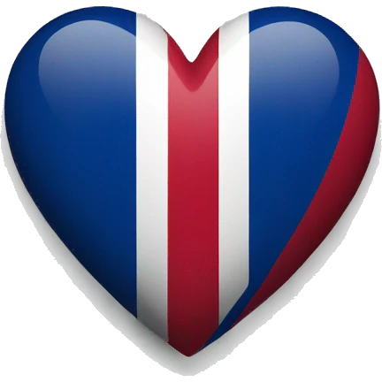 Dominican flag heart emoji