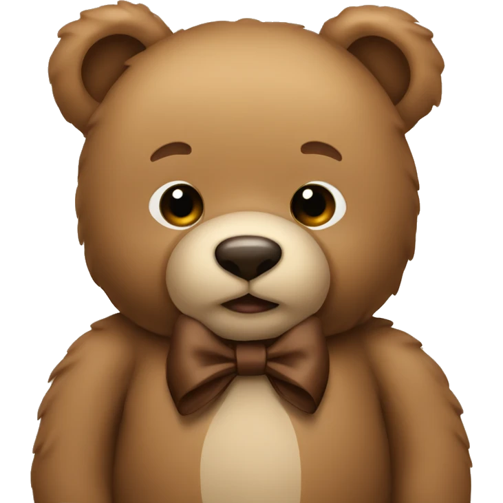 teddy bear with brown bow emoji