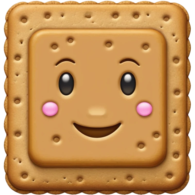 Graham Cracker no face emoji