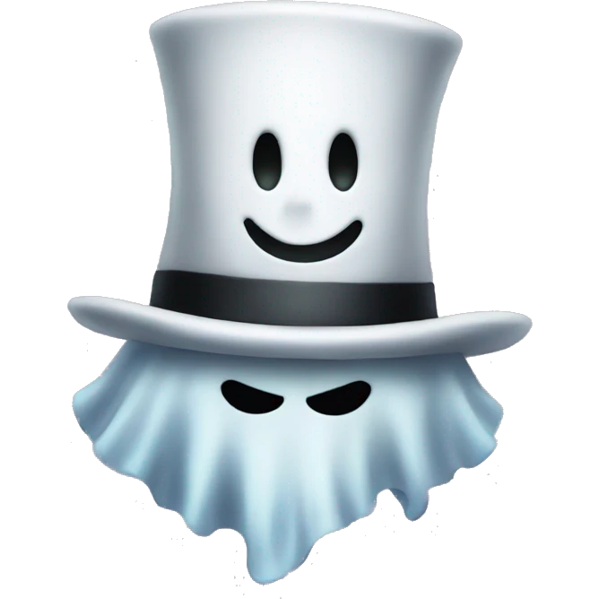 ghost with a top hat  emoji