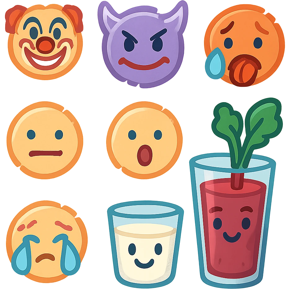 Milk and beetroot  emoji