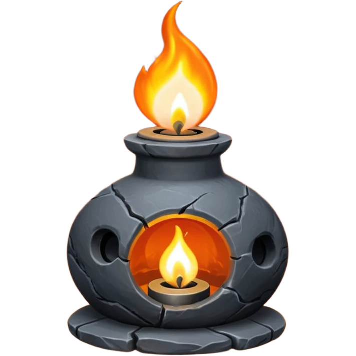 Seal oil lamp (qulliq), Inuits emoji
