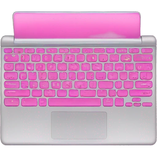 pink laptop keyboard emoji