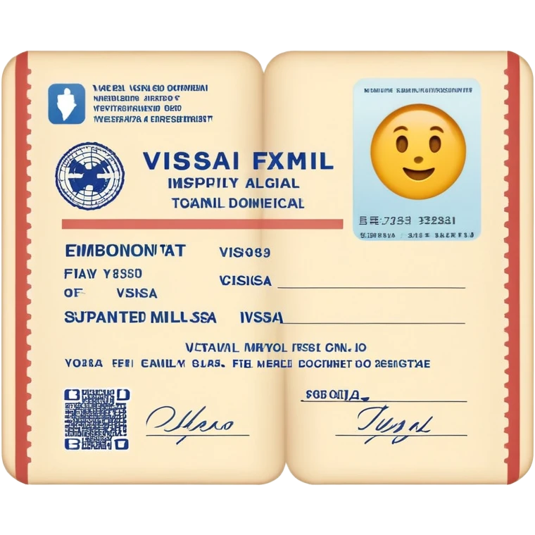 Travel visa emoji