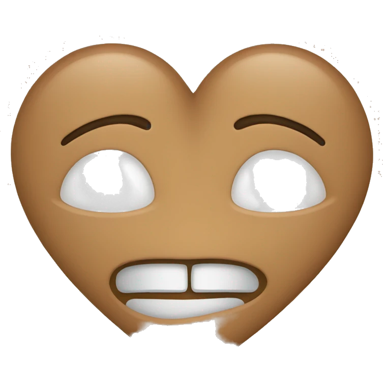 Light brown heart emoji
