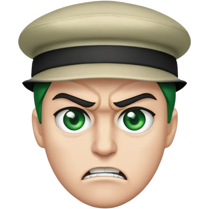 black white green enes angry çat emoji