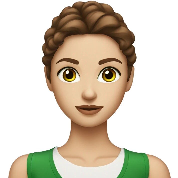 my beautiful, green eyed, russian friend, with beautiful brown hair, that look like a super model emoji