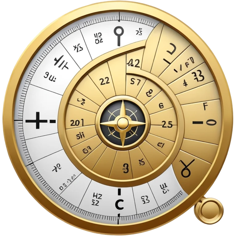 An icon featuring the golden ratio spiral, accompanied by mathematical equations and symbols. The design includes geometric shapes, a calculator, and a compass, symbolizing the study of numbers, patterns, and mathematical principles. Transparent background highlights the beauty of mathematics. emoji
