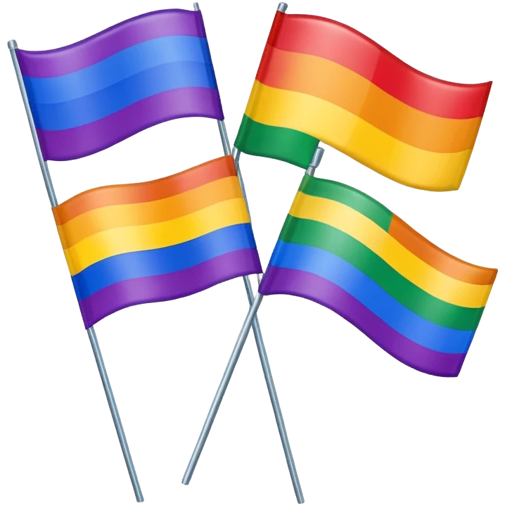 all the flags apart of the lgbtqai+ emoji