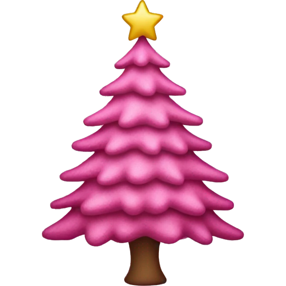 Pink Christmas tree emoji