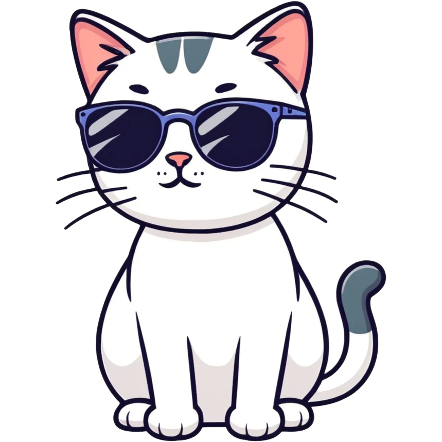Cat with sunglasses emoji