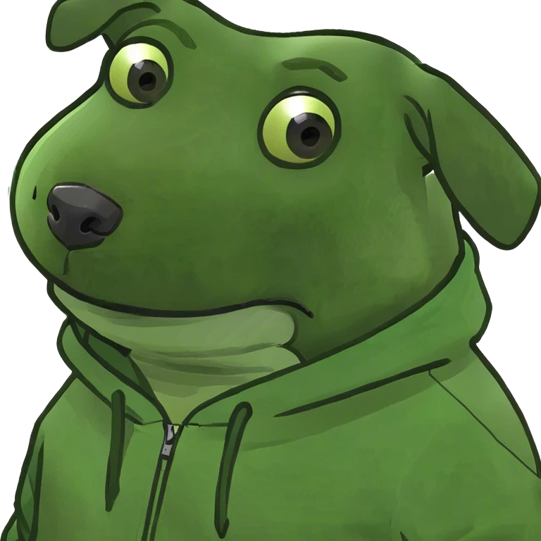 Dog wearing a hoodie  emoji