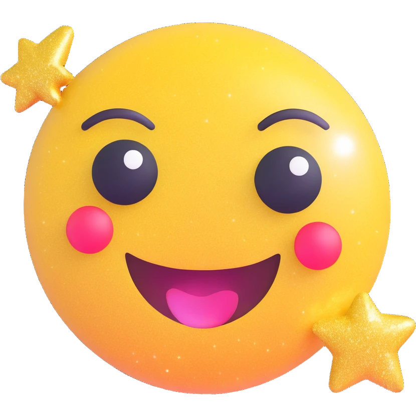 glitter emoji, sparkles and shine, minimal emoji