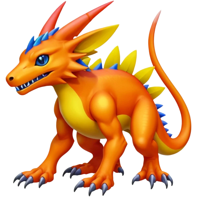  colorful modern Fakémon-Digimon-Vernid-creature (full body) emoji