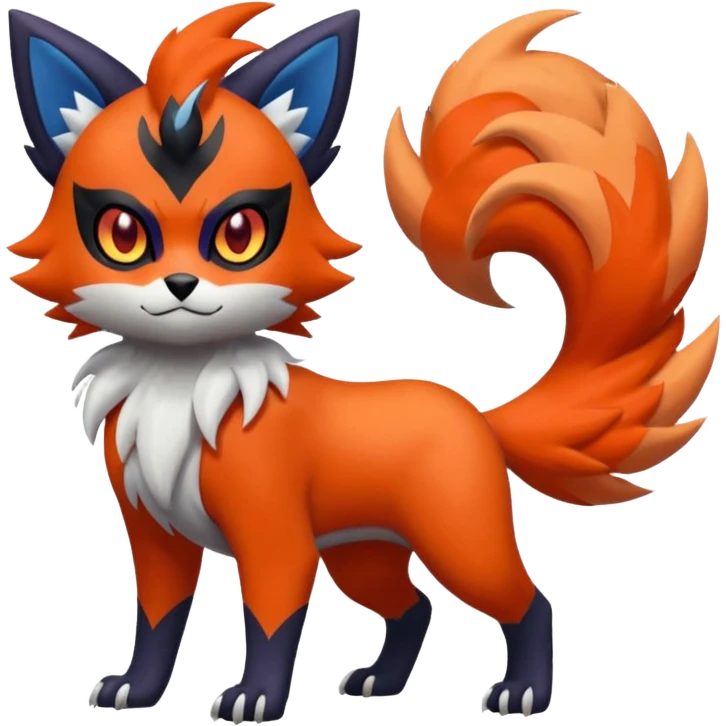 Delcatty-Litten-Zorua-Absol-Sprigatito-fusion, full body emoji