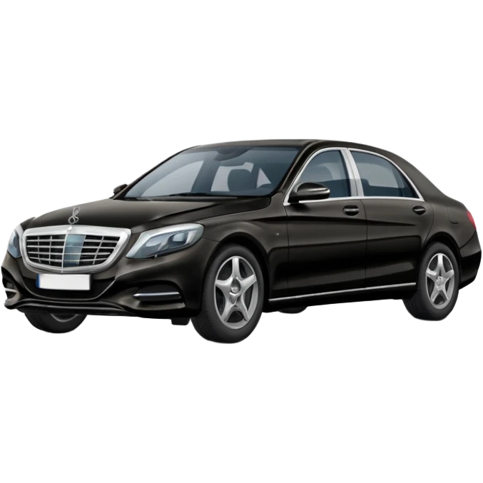 Crée-moi un emoji de Mercedes classe S sur le côté en noir emoji
