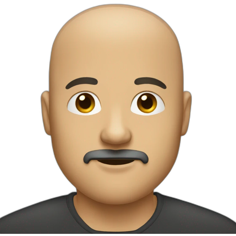 bald man with goatee emoji