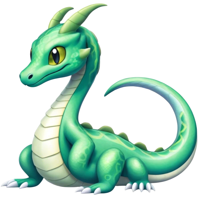 Seviper-Dragonair-Dratini-hybrid, full body, two legs, two hands emoji