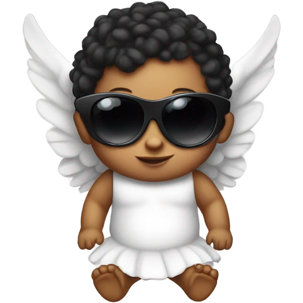 Baby Cupid wearing black sunglasses  emoji