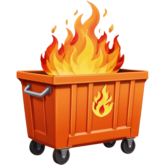 dumpster on fire emoji