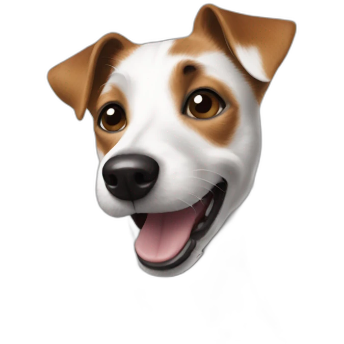 Jack Russell Terrier hyped emoji