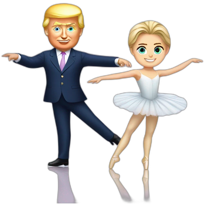 Trump and Putin and biden as ballet dancers emoji
