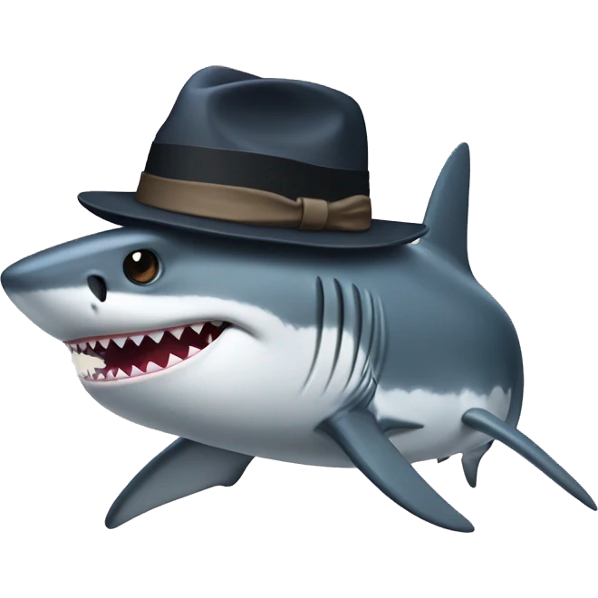 shark with a fedora  emoji